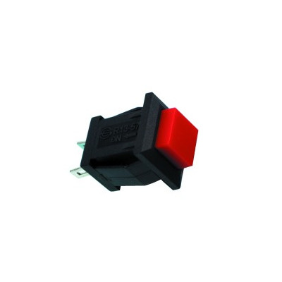 Square push switch with retention